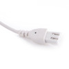 Connector end of a radio interlinked strobe and vibration pad cable shown against a white background
