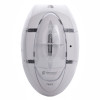 Front view of the radio interlinked strobe and vibration pad showing the clear cover and test button