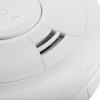 Close-up of the sounder on the aico mains powered optical smoke alarm self charging 10yr battery backup