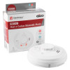 aico mains powered heat carbon monoxide alarm self charging 10 year battery backup with box shown against white background