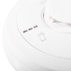 Close up of indicators on aico combined mains powered combined heat carbon monoxide alarm radio interlinked model