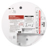 Back view of aico combined mains powered heat carbon monoxide alarm showing labels and product details