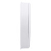 Side view of a white rf relay base showing its slim profile and smooth surface