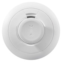 aico heat alarm radio interlinked 10yr battery shown from the front with circular white design and vent openings