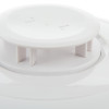 Close up detail of the white aico heat alarm showing the top and ventilation slots