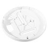 angled view of the white optical smoke alarm 10yr longlife base showing mounting and connector features