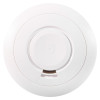 optical smoke alarm 10yr longlife shown from the front with circular white design and test push button visible