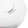 Close-up of the sounder section of the optical smoke alarm 10yr longlife showing details on a white background