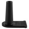 Front view of the kingpin panic bolt replacement part single showing its black vertical and flat components