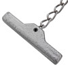 kingpin panic bolt red attached to a metal chain pull with a textured silver finish