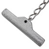 kingpin panic bolt stainless steel with a textured metal chain pull attached