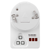 Front view of hochiki esp address programmer optional call point programming lead showing connectors and indicator lights