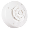 hochiki esp ip67 weatherproof heat detector shown from an angled perspective with white circular design and vents