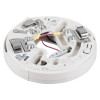 angled view of the hochiki esp short circuit isolator base showing wiring terminals and mounting features