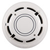 Front view of the hochiki esp combined optical smoke heat multi sensor detector showing circular design and vents