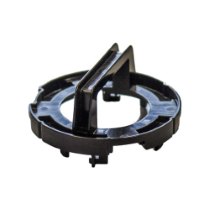 angled view of hochiki esp outer cover removal tool in black plastic with circular shape and central handle