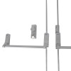 exidor 284 double door panic bar set with two bolts and a hold back device with knob and keys shown against white background