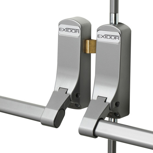 Exidor 285 Double Door Panic Bar Set With Latch And Bolt Front Main