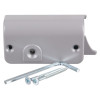 Exd299 Exidor 299 Dogging Device Contents showing a grey metal plate with two screws and an Allen key on a white background