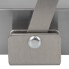 Close-up of the top part of the exidor 9870 electro hydraulic door closer stainless steel square showing the fixing detail