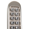 Closeup of the buttons on the exidor mechanical code lock outside access device passage function keypad