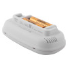 fireangel carbon monoxide alarm 10yr led showing the back with batteries inserted