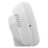Side view of the fireangel carbon monoxide alarm 10yr led showing its white plastic casing and vents