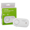 fireangel carbon monoxide alarm 10yr led shown with its green and white box on a white background