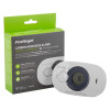Fireangel digital display carbon monoxide alarm with 10 year battery shown with its box and device front view