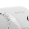 Close-up detail of FireAngel carbon monoxide alarm 10yr long life battery showing logo and control icons