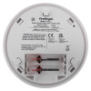 fireangel optical smoke alarm replaceable 3yr alkaline battery escape light showing the back with battery compartment open