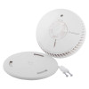fireangel heat alarm 10yr long life battery showing the alarm unit with mounting base and screws on a white background