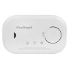 Front view of fireangel carbon monoxide alarm 10yr led showing test button and branding on white background