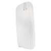 Side view of a white fireangel carbon monoxide alarm 10yr led showing its slim profile and curved edges