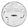 Back view of the fireangel mains powered heat alarm alkaline showing label and battery compartment