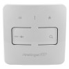 Front view of fireangel pro connected fp1014w2 r wireless control unit showing buttons and indicator symbols