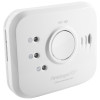 Angled view of the fireangel pro connected fp1820w2 r carbon monoxide alarm showing the test button and indicator lights