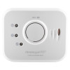 Front view of the fireangel pro connected fp1820w2 r carbon monoxide alarm showing buttons and indicator lights
