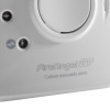 Close-up of the FireAngel Pro Connected FP1820W2 R Interlinked Carbon Monoxide Alarm brand name on a white device