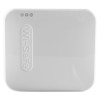 Front view of the fireangel pro connected fp1000w2 r wireless gateway showing a white rectangular device with rounded edges and Wi-Safe text