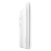 Side view of the fireangel pro connected fp1000w2 r wireless gateway showing its slim white casing
