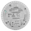 Back view of fireangel pro connected fp1720w2 r heat alarm showing label, battery compartment, and technical information