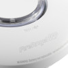 Close-up of the test button on the fireangel pro connected fp2620w2 r interlinked smoke alarm