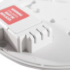 Close-up of the base plate on the fireangel pro connected fp1740w2 r mains interlinked heat alarm showing its connection points