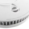 Close-up of sensor on the fireangel pro connected fp1640w2 r mains interlinked smoke alarm showing ventilation slots and warning text