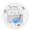 Back view of the fireangel battery optical smoke alarm showing battery compartment and labels