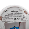 Close-up of the label on the fireangel battery optical smoke alarm showing model number and safety information