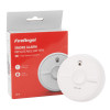 fireangel battery optical smoke alarm shown next to its red and white packaging box