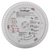 Back view of the fireangel combination optical smoke carbon monoxide alarm showing labels and warnings