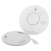 Fireangel combination optical smoke carbon monoxide alarm with mounting base and screws shown outside packaging